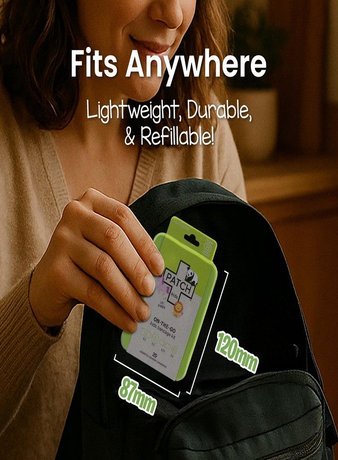 Patch Kids On-The-Go Natural Bamboo Adhesive Bandage Kit for Sensitive Skin, Eco-Friendly Hypoallergenic Bandages for Sensitive Skin. Non Toxic Bandages for Boys & Girls with Cute Prints, 29 ct Small - Image 5